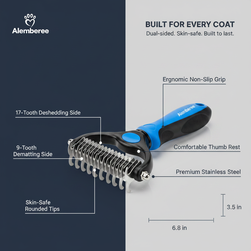 Alemberee™ 2-in-1 Pet Grooming Comb
